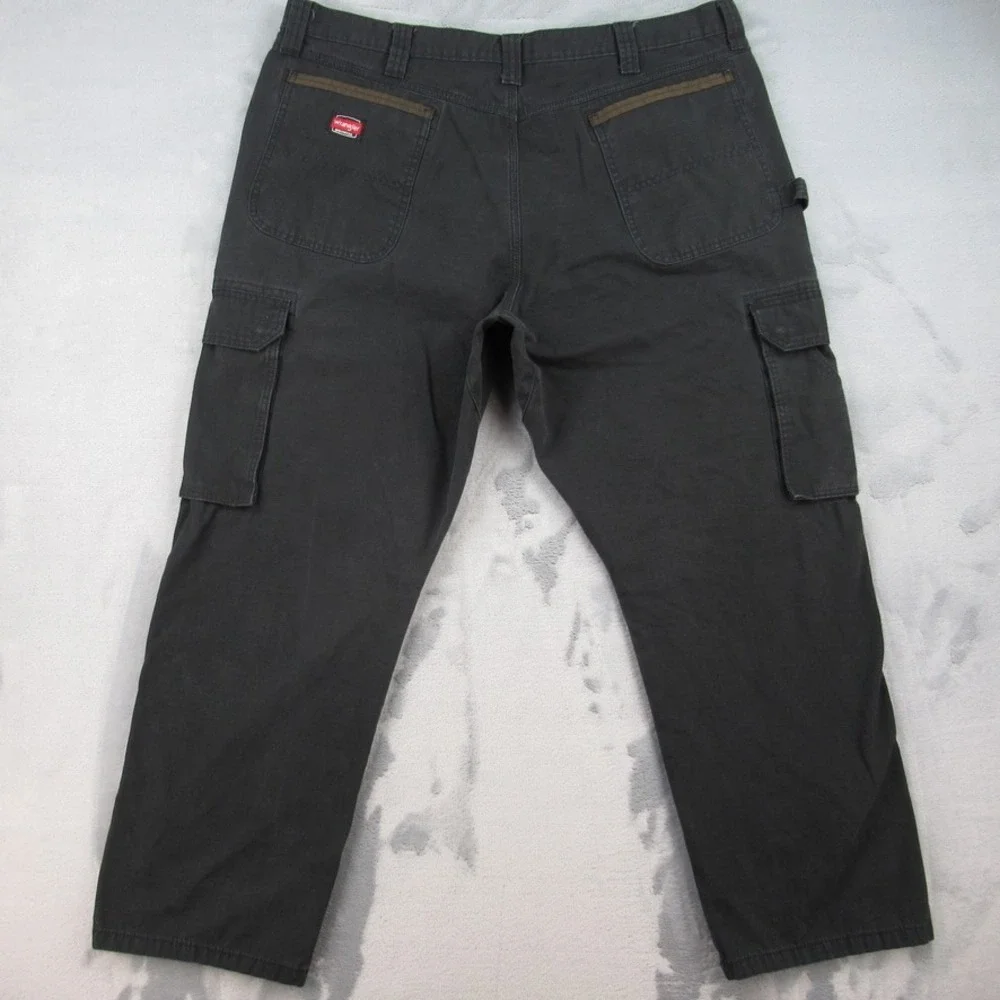 Wrangler Workwear Mens Black Ripstop Cargo Pants 10WMWR1BL 42x30